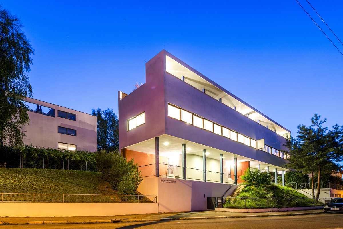 Le Corbusier Weissenhof Stuttgart beleuchtet